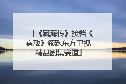 《藏海传》接档《宿敌》领跑东方卫视精品剧集赛道