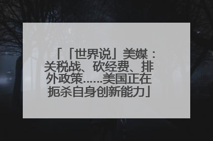 「世界说」美媒：关税战、砍经费、排外政策……美国正在扼杀自身创新能力