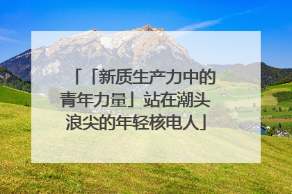 「新质生产力中的青年力量」站在潮头浪尖的年轻核电人