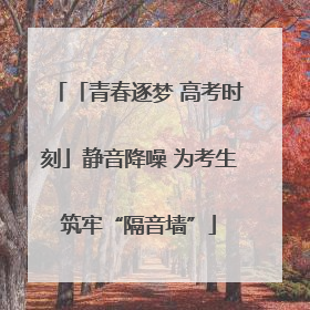 「青春逐梦 高考时刻」静音降噪 为考生筑牢“隔音墙”