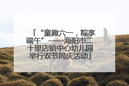 “童趣六一，粽享端午”——海阳市二十里店镇中心幼儿园举行双节同庆活动