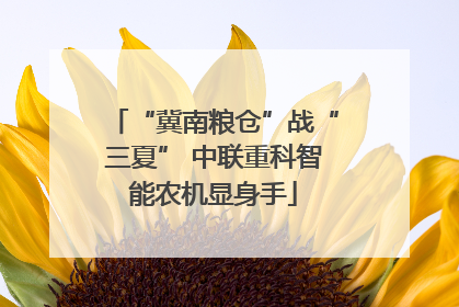 “冀南粮仓”战“三夏” 中联重科智能农机显身手