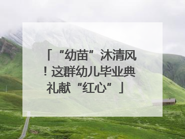 “幼苗”沐清风！这群幼儿毕业典礼献“红心”