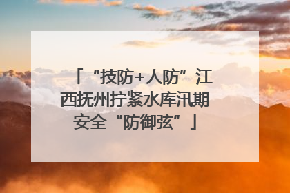 “技防+人防”江西抚州拧紧水库汛期安全“防御弦”