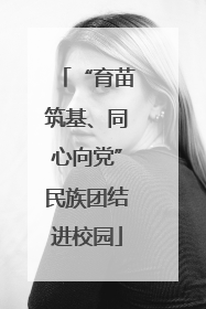 “育苗筑基、同心向党”民族团结进校园