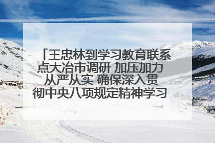 王忠林到学习教育联系点大冶市调研 加压加力 从严从实 确保深入贯彻中央八项规定精神学习教育取得实效