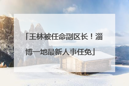 王林被任命副区长！淄博一地最新人事任免