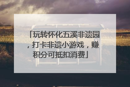 玩转怀化五溪非遗园，打卡非遗小游戏，赚积分可抵扣消费