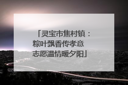 灵宝市焦村镇：粽叶飘香传孝意 志愿温情暖夕阳