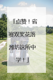 点赞！省赛双奖花落潍坊这所中学！
