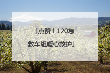 点赞！120急救车组暖心救护