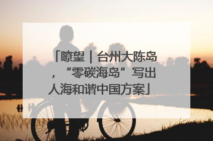 瞭望｜台州大陈岛，“零碳海岛”写出人海和谐中国方案