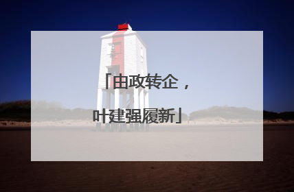 由政转企，叶建强履新