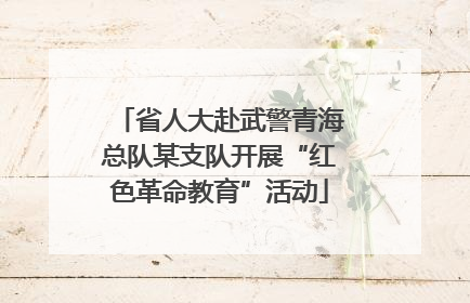 省人大赴武警青海总队某支队开展“红色革命教育”活动