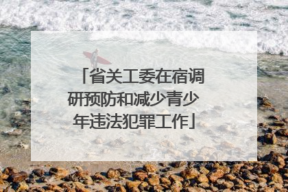 省关工委在宿调研预防和减少青少年违法犯罪工作