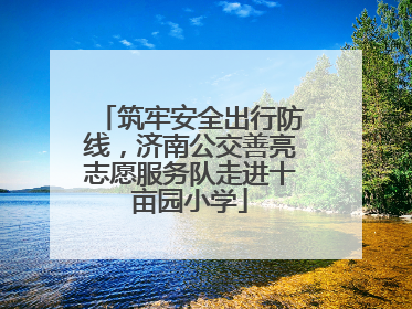 筑牢安全出行防线，济南公交善亮志愿服务队走进十亩园小学