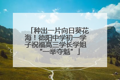 种出一片向日葵花海！德阳中学初一学子祝福高三学长学姐“一举夺魁”