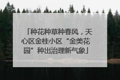种花种草种春风，天心区金桂小区“金美花园”种出治理新气象