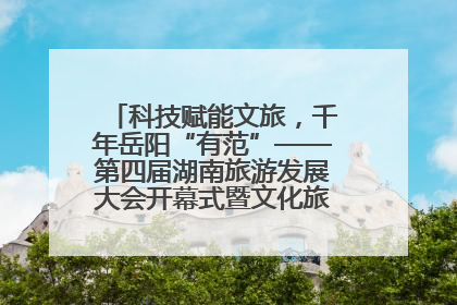 科技赋能文旅，千年岳阳“有范”——第四届湖南旅游发展大会开幕式暨文化旅游推介会侧记