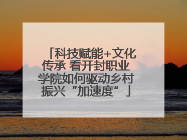 科技赋能+文化传承 看开封职业学院如何驱动乡村振兴“加速度”