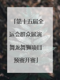 第十五届全运会群众展演舞龙舞狮项目预赛开赛