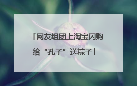 网友组团上淘宝闪购给“孔子”送粽子