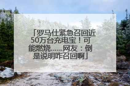罗马仕紧急召回近50万台充电宝！可能燃烧……网友：倒是说明咋召回啊
