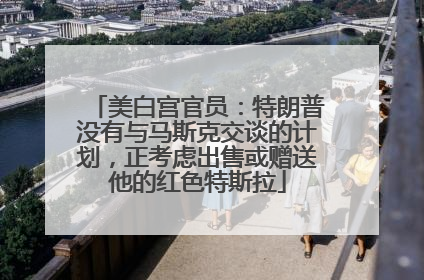 美白宫官员：特朗普没有与马斯克交谈的计划，正考虑出售或赠送他的红色特斯拉