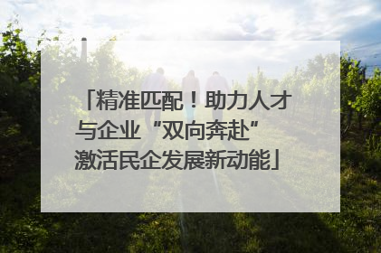 精准匹配！助力人才与企业“双向奔赴” 激活民企发展新动能