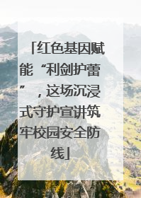 红色基因赋能“利剑护蕾”，这场沉浸式守护宣讲筑牢校园安全防线
