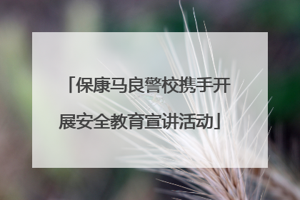 保康马良警校携手开展安全教育宣讲活动