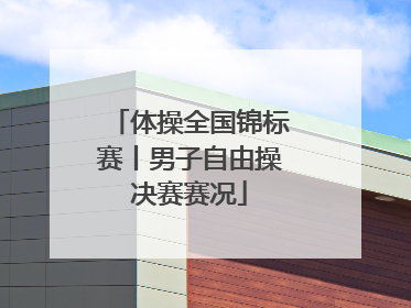 体操全国锦标赛丨男子自由操决赛赛况