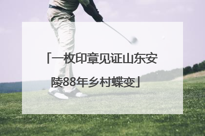 一枚印章见证山东安陵88年乡村蝶变