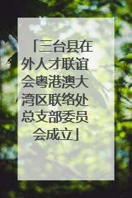 三台县在外人才联谊会粤港澳大湾区联络处总支部委员会成立
