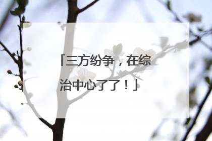 三方纷争，在综治中心了了！