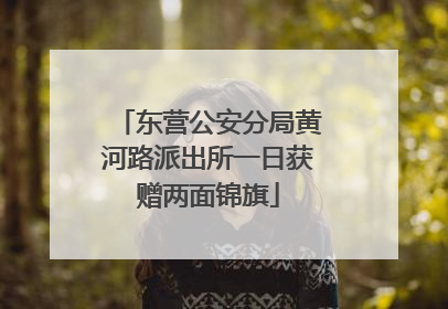东营公安分局黄河路派出所一日获赠两面锦旗