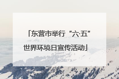 东营市举行“六·五”世界环境日宣传活动