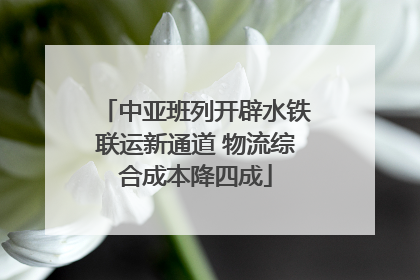 中亚班列开辟水铁联运新通道 物流综合成本降四成