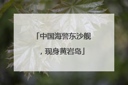 中国海警东沙舰，现身黄岩岛