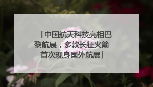中国航天科技亮相巴黎航展，多款长征火箭首次现身国外航展