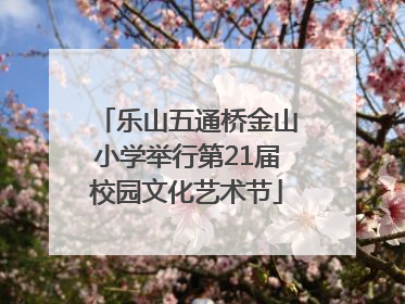 乐山五通桥金山小学举行第21届校园文化艺术节