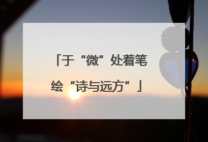 于“微”处着笔 绘“诗与远方”