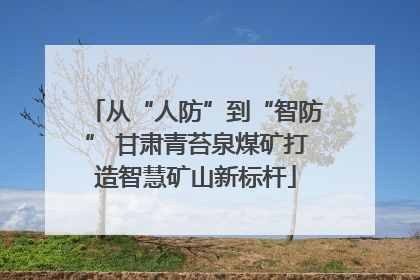 从“人防”到“智防” 甘肃青苔泉煤矿打造智慧矿山新标杆