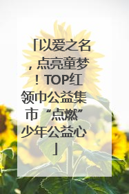以爱之名，点亮童梦！TOP红领巾公益集市“点燃”少年公益心