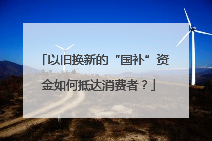 以旧换新的“国补”资金如何抵达消费者？