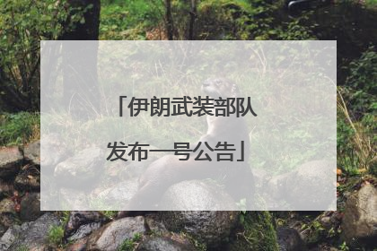 伊朗武装部队发布一号公告