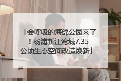 会呼吸的海绵公园来了！杨浦新江湾城7.35公顷生态空间改造焕新