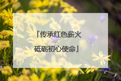 传承红色薪火 砥砺初心使命