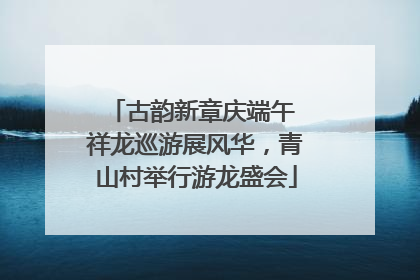 古韵新章庆端午 祥龙巡游展风华，青山村举行游龙盛会