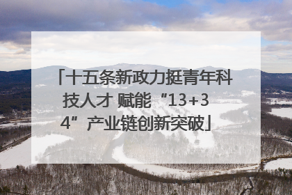 十五条新政力挺青年科技人才 赋能“13+34”产业链创新突破